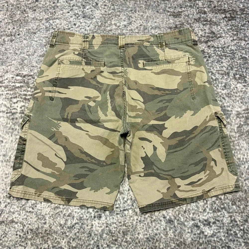 Wrangler Cargo Shorts Mens 34 Green‎ Brown Camo Mens 34 Camouflage Skater Y2K